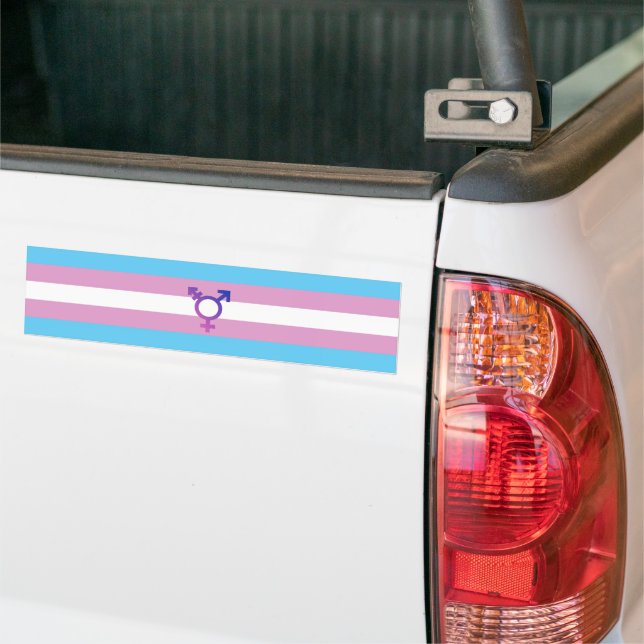 Transgenens Pride och symbol Bildekal (På lastbil)