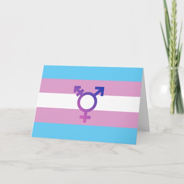 Transgenens Pride och symbol Helgkort (Framsida)