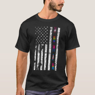 Transgenering av Human LGbt American Flagga Gay pr T Shirt