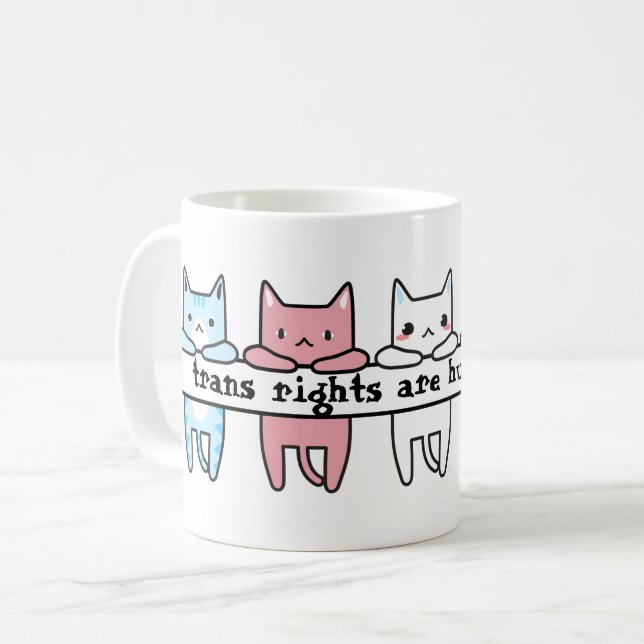 Transgenerska Flagga är mänskliga Höger Kaffemugg (Framsida vänster)