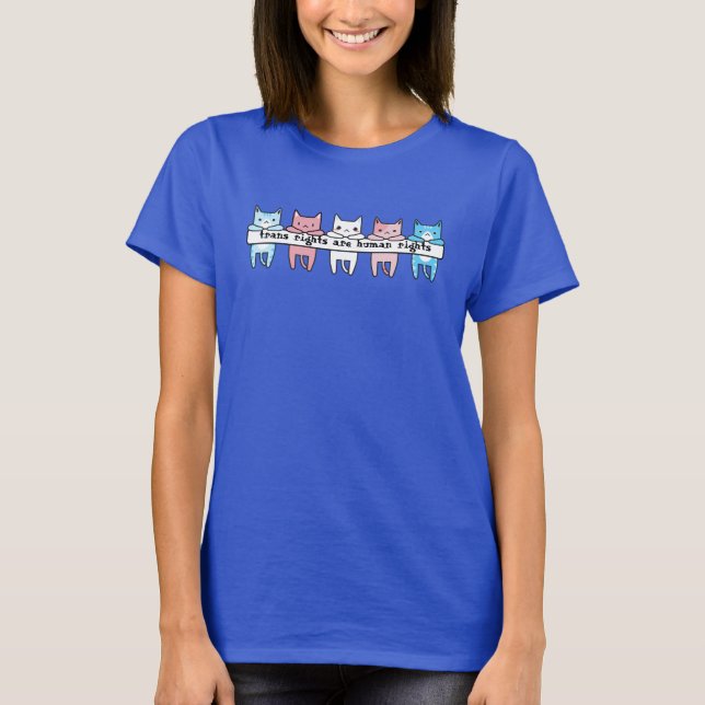 Transgenerska Flagga är mänskliga Höger T Shirt (Framsida)