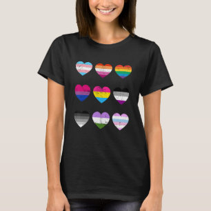 Transgengengena mtf för pride av hjärt- Lgbt Flagg T Shirt