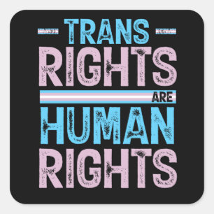 Transgenistiskt Pride i HBT-Höger är humant Fyrkantigt Klistermärke