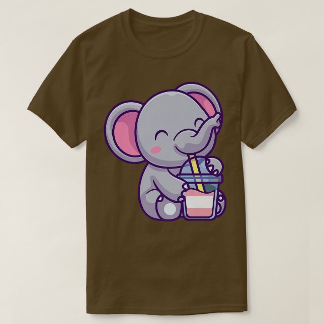 transgenitet elefantbubbelte transgene elepha t shirt (Design framsida)