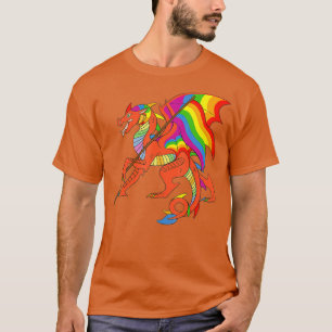 Transgennummer för pride Dragon LGBT Gay Lesbisk T Shirt