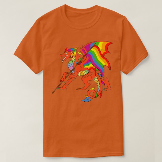 Transgennummer för pride Dragon LGBT Gay Lesbisk T T Shirt (Design framsida)