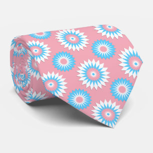 Transgenpride flagga/rosa blomma mönster slips