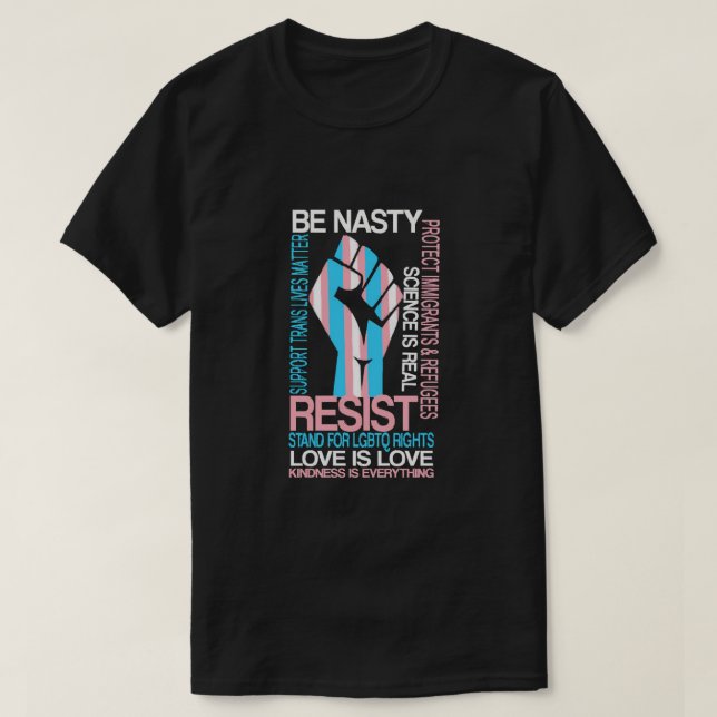 Transgensmotverkande HBT TQ Gay Trans Pride Unit ( T Shirt (Design framsida)