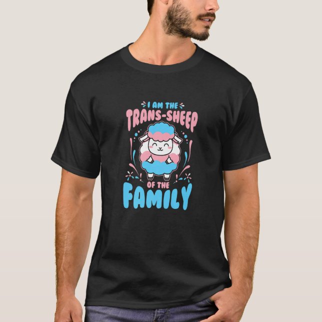 Transgensöverskridande Pride av ett transhyp i fam T Shirt (Framsida)