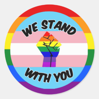 Transgenstöd Runt Klistermärke