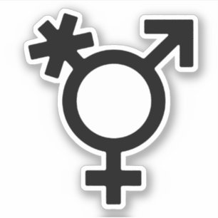Transgenus alternativ könssymbol klistermärken