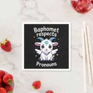 Transgenus Baphomet Respekterar Pronomen Transstol Pappersservett