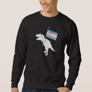 Transgenus Dinosaurie Tyrannosaurus Rex Hbtq Stolt Lång Ärmad Tröja