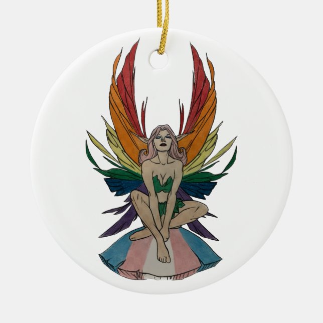 Transgenus Faerie Julgransprydnad Keramik (Framsidan)
