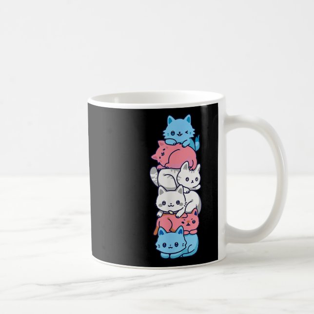 Transgenus Pride Cat Lgbt Trans Flagga Cute Cats P Kaffemugg (Höger)