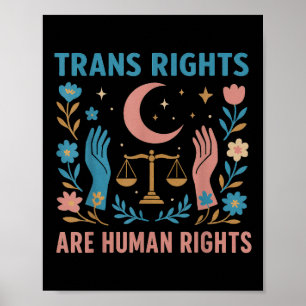 TransHöger är humana Höger Lgbtq Pride Protest Poster