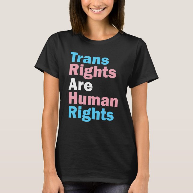 TransHöger är Pride per månad för mänskliga Höger T Shirt (Framsida)