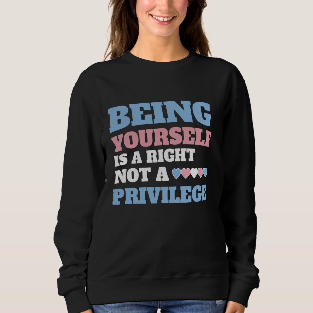 TransHöger är stöd för mänskliga Höger 1 T Shirt (Framsida)