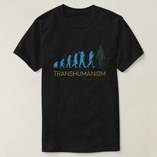 Transhumanistisk utveckling t shirt (Design framsida)