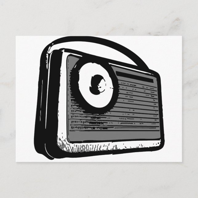 TRANSISTOR RADIO-BÄRBAR VYKORT (Framsida)