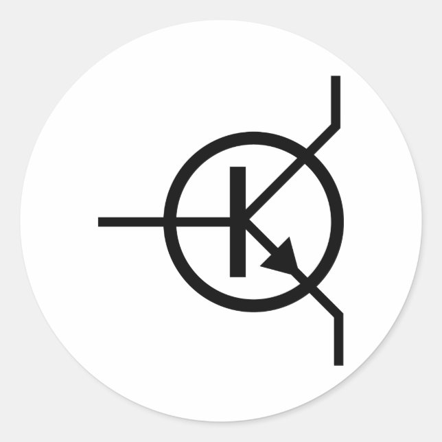 Transistorelektronik Runt Klistermärke (Framsida)