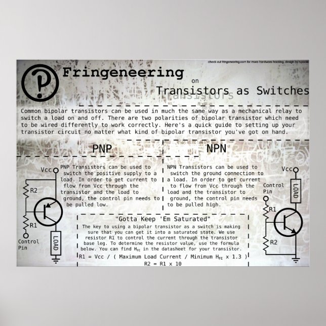 "Transistors as Switches" Poster (Framsidan)