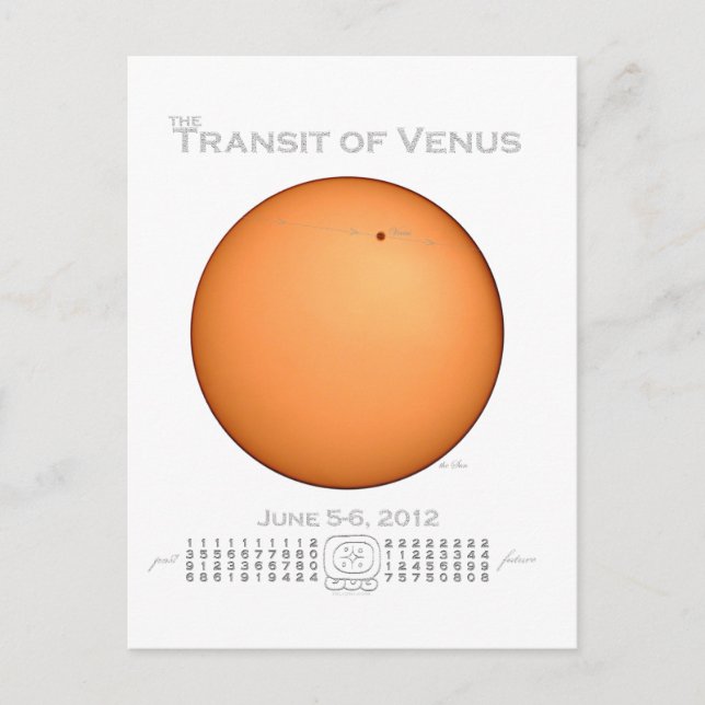 Transit av Venus - 2012 Vykort (Framsida)