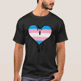 Transiterad Pride-dropphjärta T Shirt