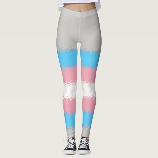Transiterade Priden, Flagga Leggings (Framsida)