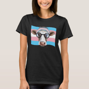 Transiterande Pride Flagga Färg och Trans Flagga f T Shirt