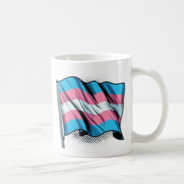 Transiterat Pride-Flagga Kaffemugg (Höger)