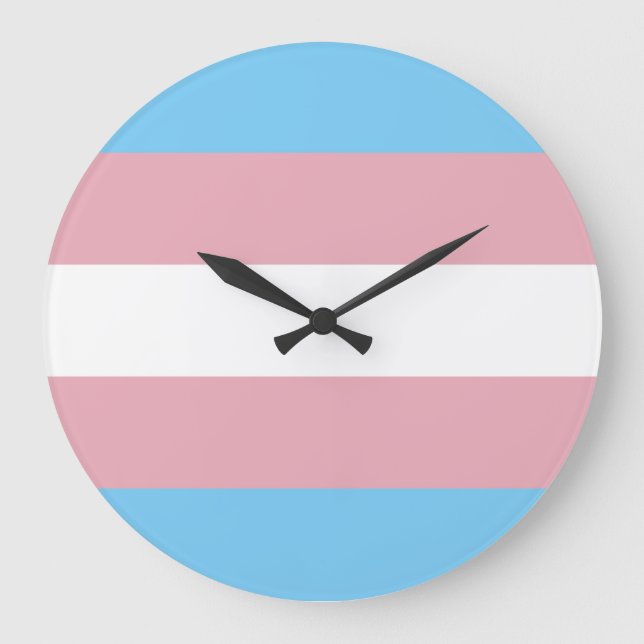 Transiterat Pride-Flagga Stor Klocka (Framsida)