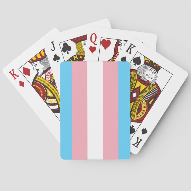 Transiterat Pride (Transgender Pride)-Flagga Casinokort (Baksidan)