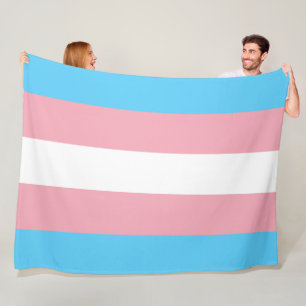 Transiterat Pride (Transgender Pride)-Flagga Fleecefilt