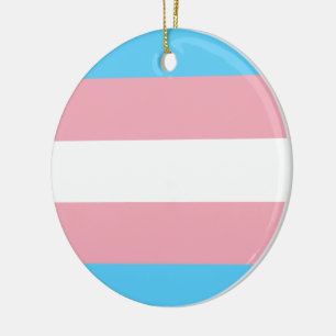 Transiterat Pride (Transgender Pride)-Flagga Julgransprydnad Keramik