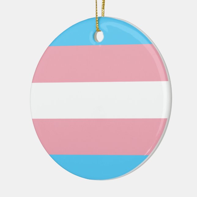 Transiterat Pride (Transgender Pride)-Flagga Julgransprydnad Keramik (Vänster)