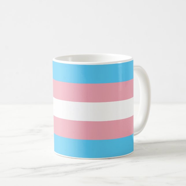 Transiterat Pride (Transgender Pride)-Flagga Kaffemugg (Framsida höger)