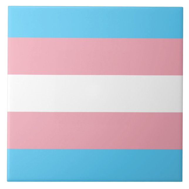 Transiterat Pride (Transgender Pride)-Flagga Kakelplatta (Framsidan)