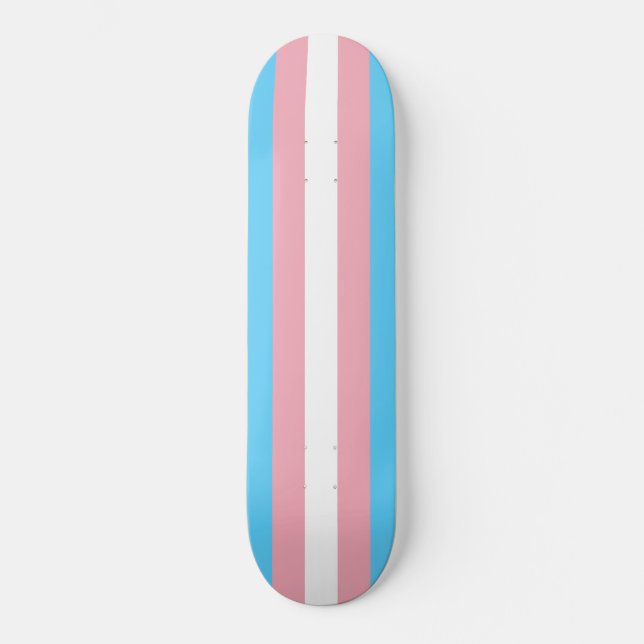 Transiterat Pride (Transgender Pride)-Flagga Mini Skateboard Bräda 18,5 Cm (Framsida)