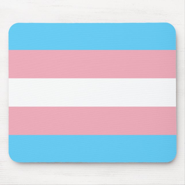 Transiterat Pride (Transgender Pride)-Flagga Musmatta (Framsidan)