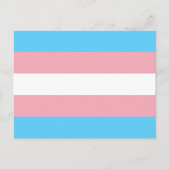 Transiterat Pride (Transgender Pride)-Flagga Vykort (Framsida)
