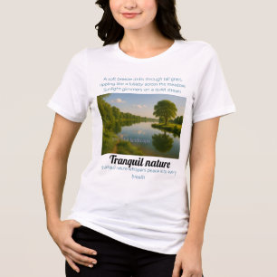 Transitering av naturen viskar freden in i varje a t shirt