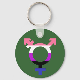 Transiteringssymbol för genderfluid Flagga Nyckelring