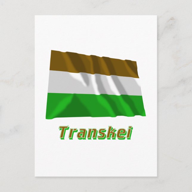 Transkei Wave Flagga med Namn Vykort (Framsida)