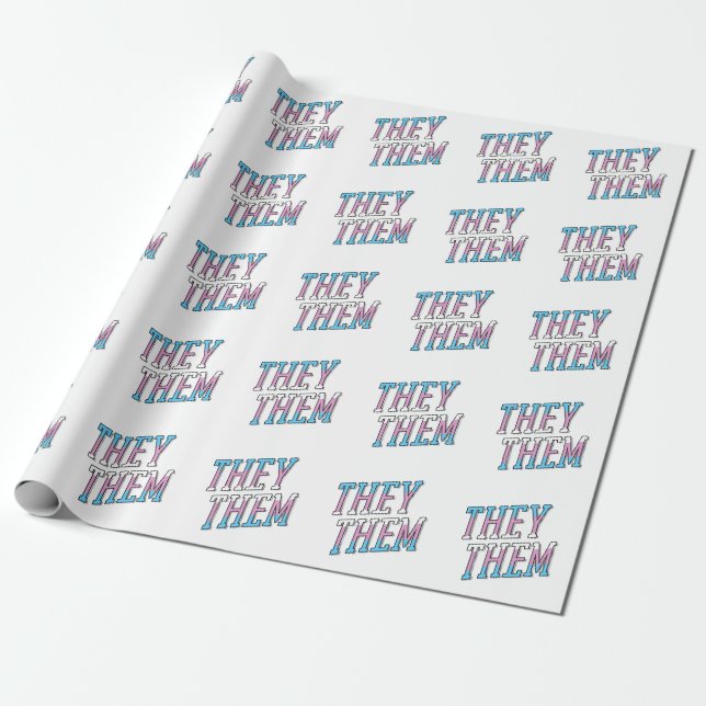 Transkönade pronomen De Dem Presentpapper (Utrullad)