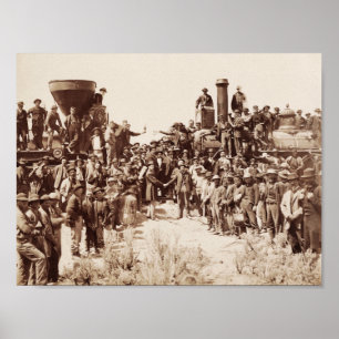 Transkontinental Railroad - Golden Spike Ceremony Poster