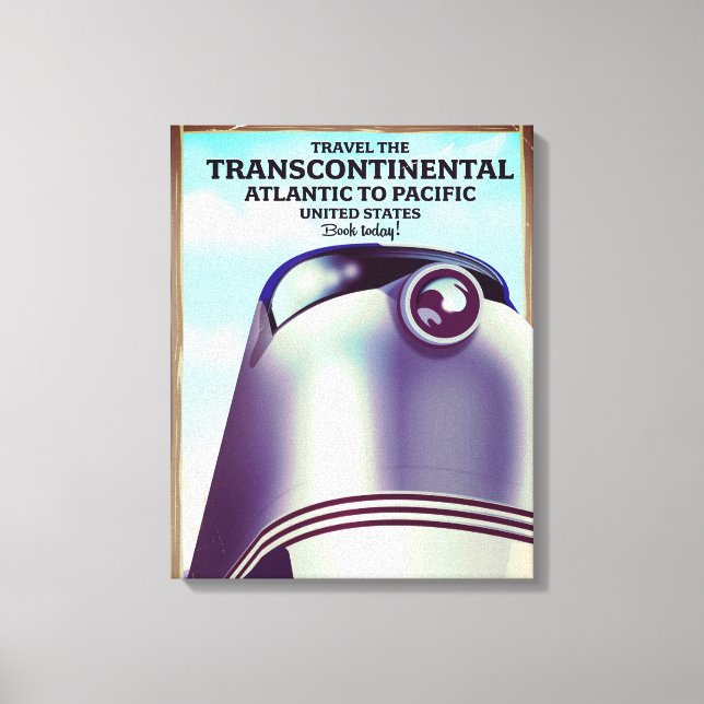 Transkontinentala järnvägen USA. Canvastryck (Framsida)