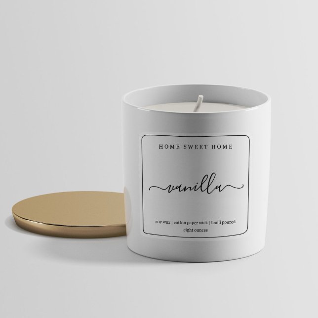 Translucent Clear Personalized Candle Labels Klistermärken (Skapare uppladdad)