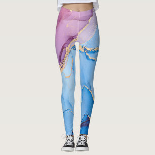 Translucent Hues Fluid: Alcohol Bläck Abstrakt Leggings