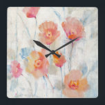 Translucent II Fyrkantig Klocka<br><div class="desc">Blommigt</div>